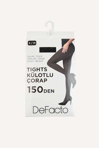 Kadın Siyah Kadın 150 Den Parlak Külotlu Çorap
