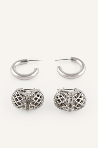 Women Gümüş 2 piece Earring