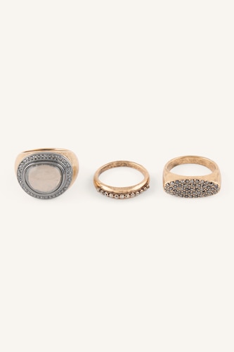 Women Altın 3 piece Ring