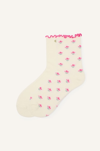 Women Blue 2 piece Cotton Short Socks