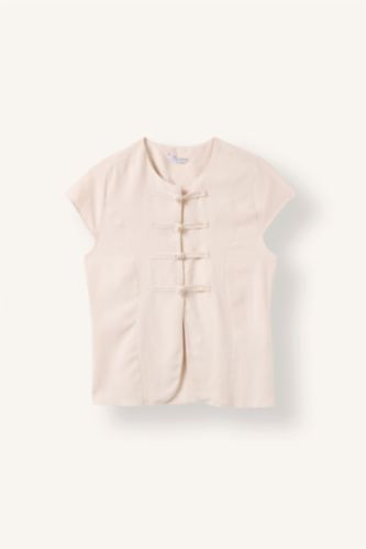Women Light Stone Slim Fit Linen Blended