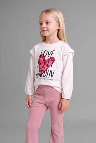 Baby Girls Ecru 2 piece Relax Fit Set