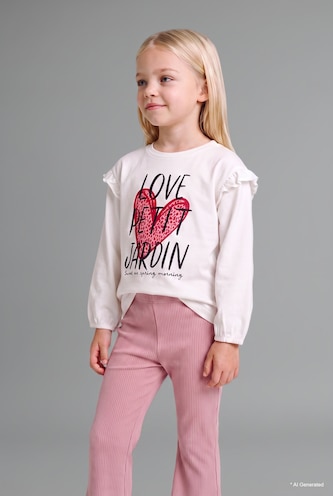Baby Girls Ecru 2 piece Relax Fit Set