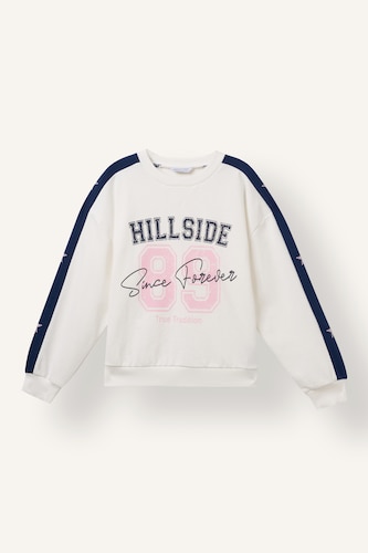 Young Girls - Teen Girls Ecru Woman Regular Fit Slogan Crew Neck Sweatshirt