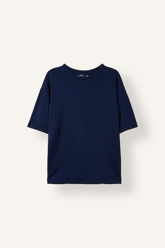 Women NAVY Oversize Fit Short Sleeve T-Shirt