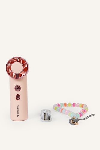 Kadın Pembe Taşınabilir Mini El Fanı & Charm