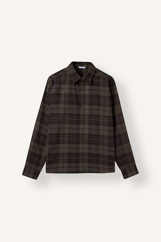 Men Purple Boxy Fit Flanel Long Sleeve Shirt