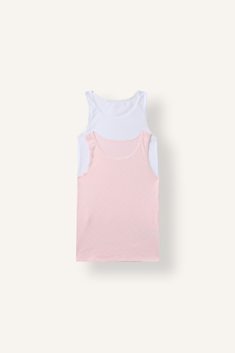 Young Girls - Teen Girls Pink Girl 2 piece Tank Top
