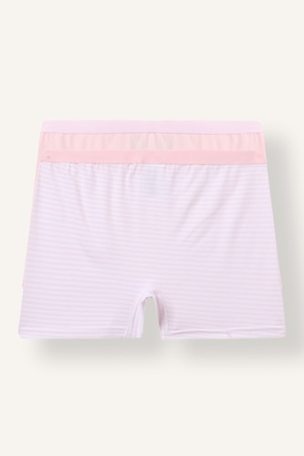 Kız Çocuk - Genç Kız Pembe Çizgili 2'li Boxer Kız Çocuk