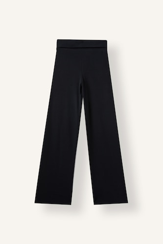Women Black Flare Ribana Trousers