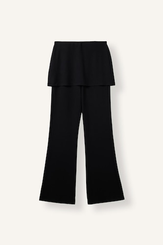 Flared Fit Scuba Fabric with Skirt Detail Sweatpants
