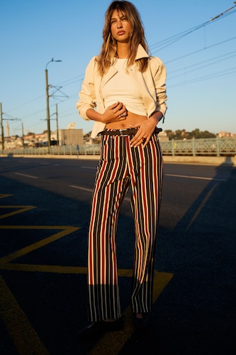 Women Brown Normal Waist Straight Fit Trousers