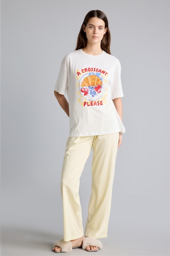 Women Light Yellow 2 piece Set