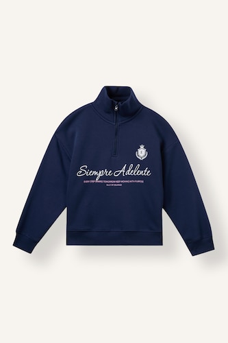 Young Girls - Teen Girls NAVY Woman Oversize Fit Slogan Sweatshirt