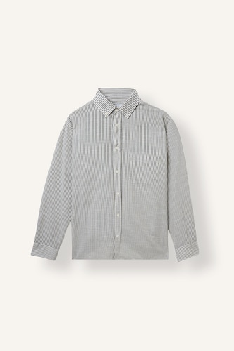 Regular Fit Cotton Fine-Striped Long Sleeve Shirt