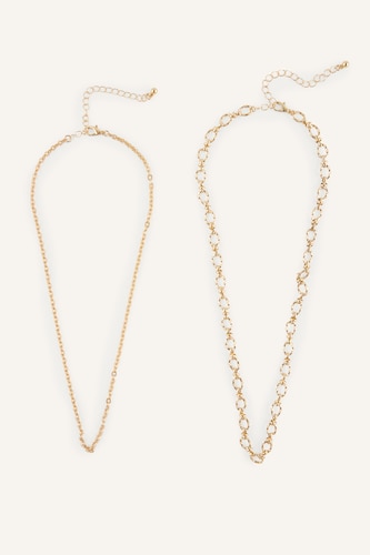 Women Altın 2 piece Necklace