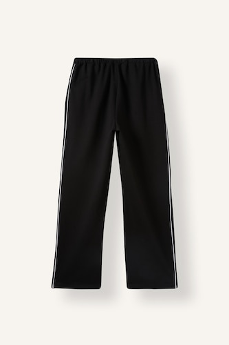 Straight Fit Elastic Waist Pockets Straight Leg Sweatpants