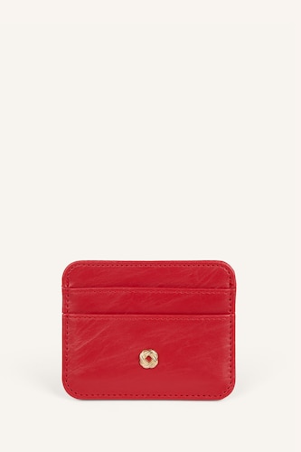 Women Bordeaux Woman Business Card Wallet