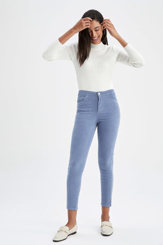Velvet Ruched Hooded Crop Top & High-Rise Pants Set - ShopperBoard