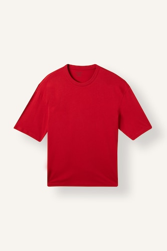 Men Red Boxy Fit Short Sleeve T-Shirt