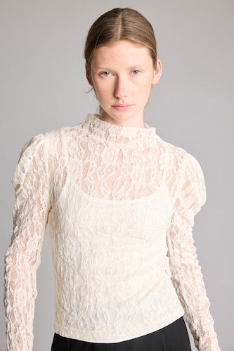 Slim Fit Lace Long Sleeve T-Shirt