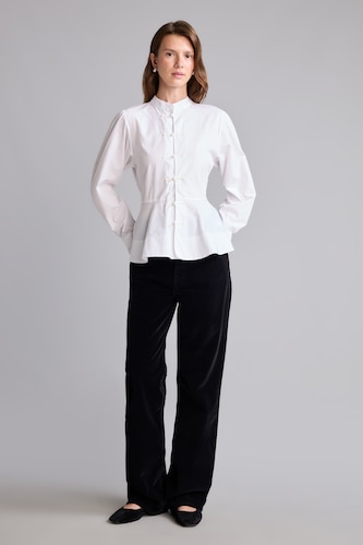 Women Black High Waist Straight Fit Trousers