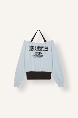 Women Blue Oversize Fit Sweatshirt
