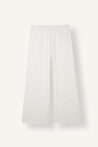 Regular Fit V Yaka Desenli Pijama Takım