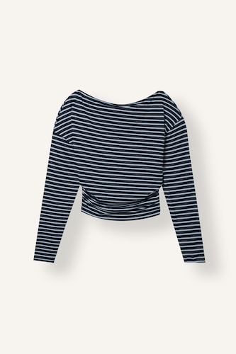 Women NAVY Loose Fit Long Sleeve T-Shirt