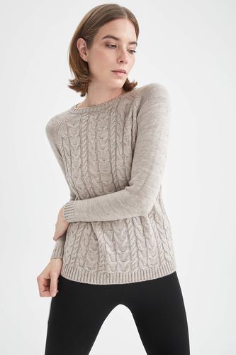 Textured Knitwear Sweater