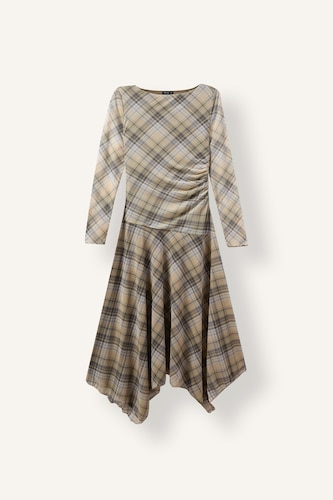 Women Ecru Tulle Midi Dress
