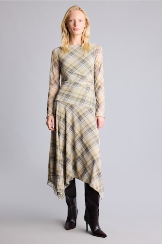 Woman Ecru Tulle Midi Dress