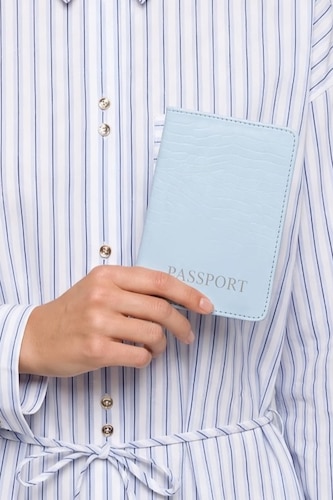 Women Blue Woman Faux Leather Wallets