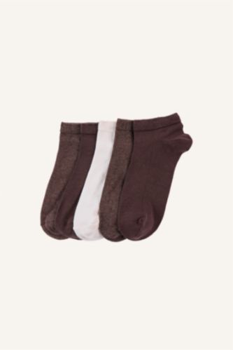 Men Brown 5 Piece Cotton Short Socks