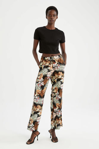 Floral Cording Trousers - Black and Cream – BODE