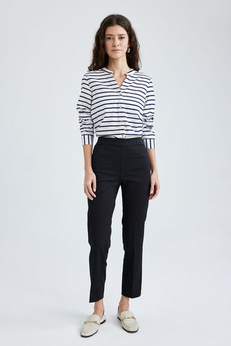 Ankle-Length Cigarette Trousers