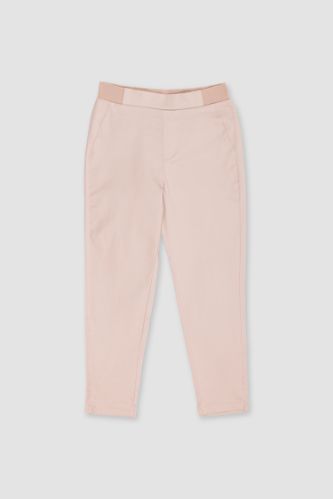 Cigarette Fit Regular Hem Satin Trousers
