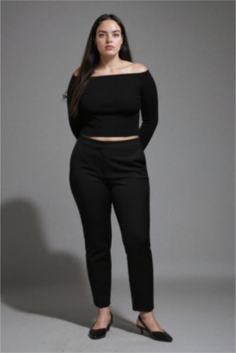 Sigaret Normal Bel Düz Paça Saten Pantolon