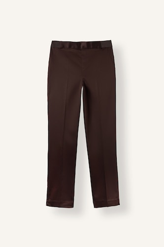 Women Dark Brown Normal Waist Cigarette Fit Trousers
