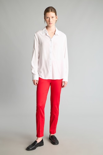 Women Red Normal Waist Cigarette Fit Trousers