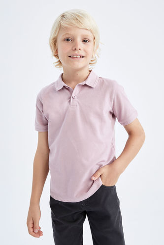 Boy Shirt Collar Short Sleeve T-Shirt