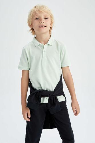Boy Shirt Collar Short Sleeve T-Shirt