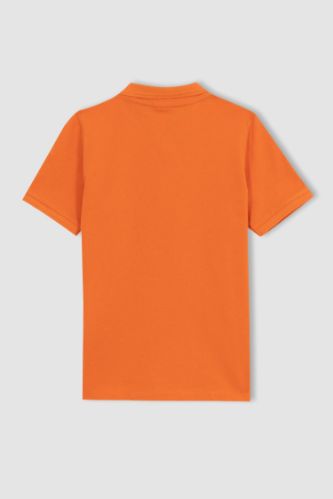 Orange BOYS TEENS Boys Pique Short Sleeve Polo T Shirt 2755572 DeFacto