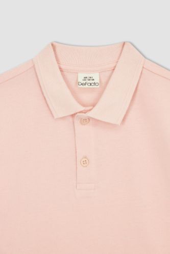 Rose GAR ONS T Shirt Manches Courtes En Piqu Col Polo Pour