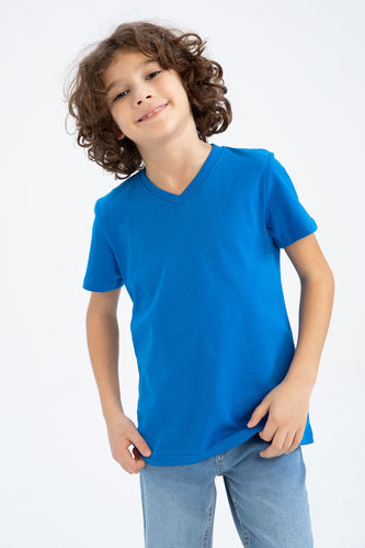 Boy Regular Fit V Neck Short Sleeve T-Shirt