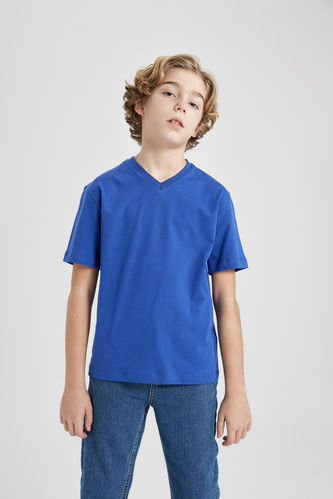Boy Regular Fit V Neck Short Sleeve T-Shirt