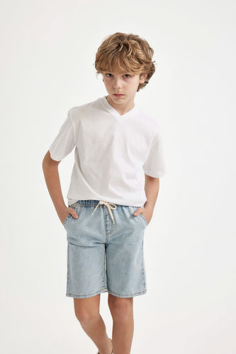 Boy V-Neck Short Sleeved T-Shirt
