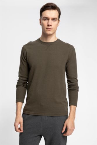 Khaki MAN Ottoman Knit Slim Fit T-shirt 