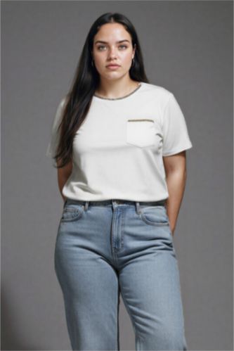 Футболка с круглым вырезом и коротким рукавом с принтом