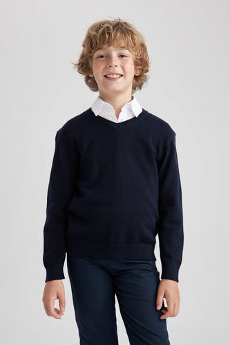 Boy Regular Fit V-Neck Pullover